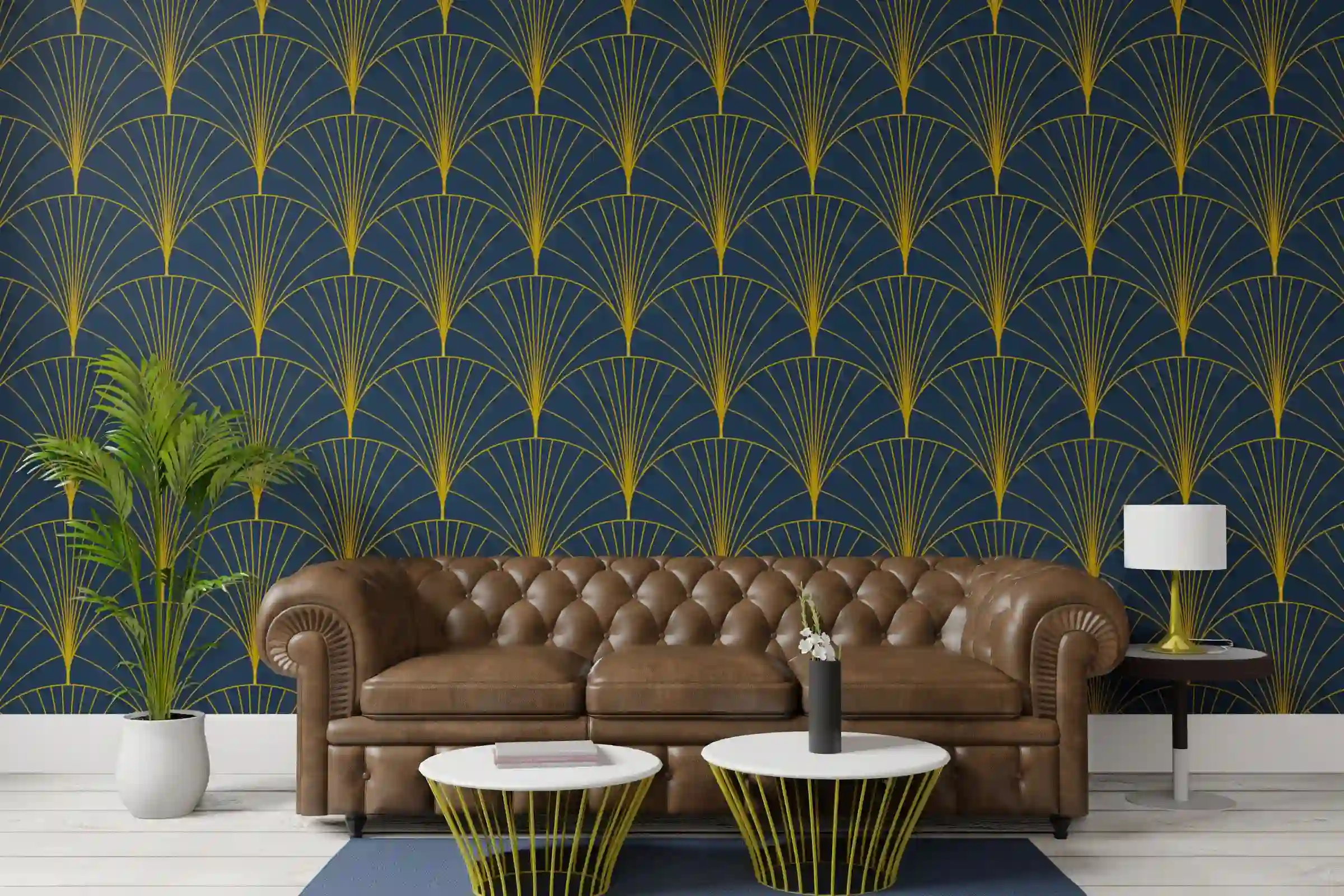 Historic home wallpaper installation detail in Pacific Heights, San Francisco