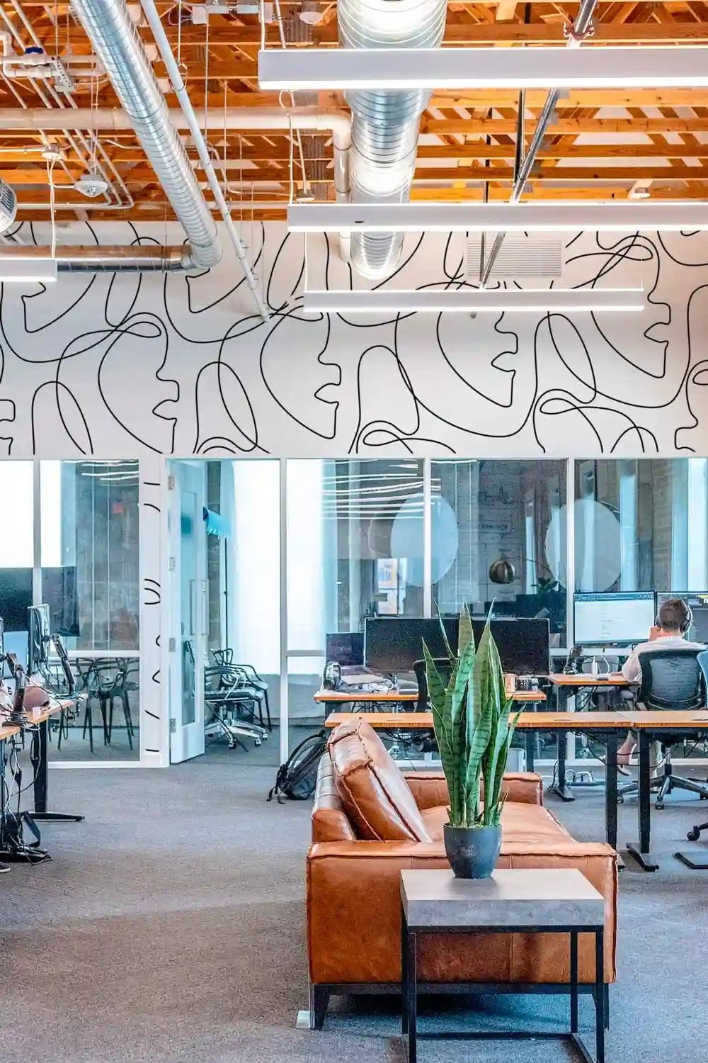 Residential accent wall wallpaper installation in Financial District, San Francisco