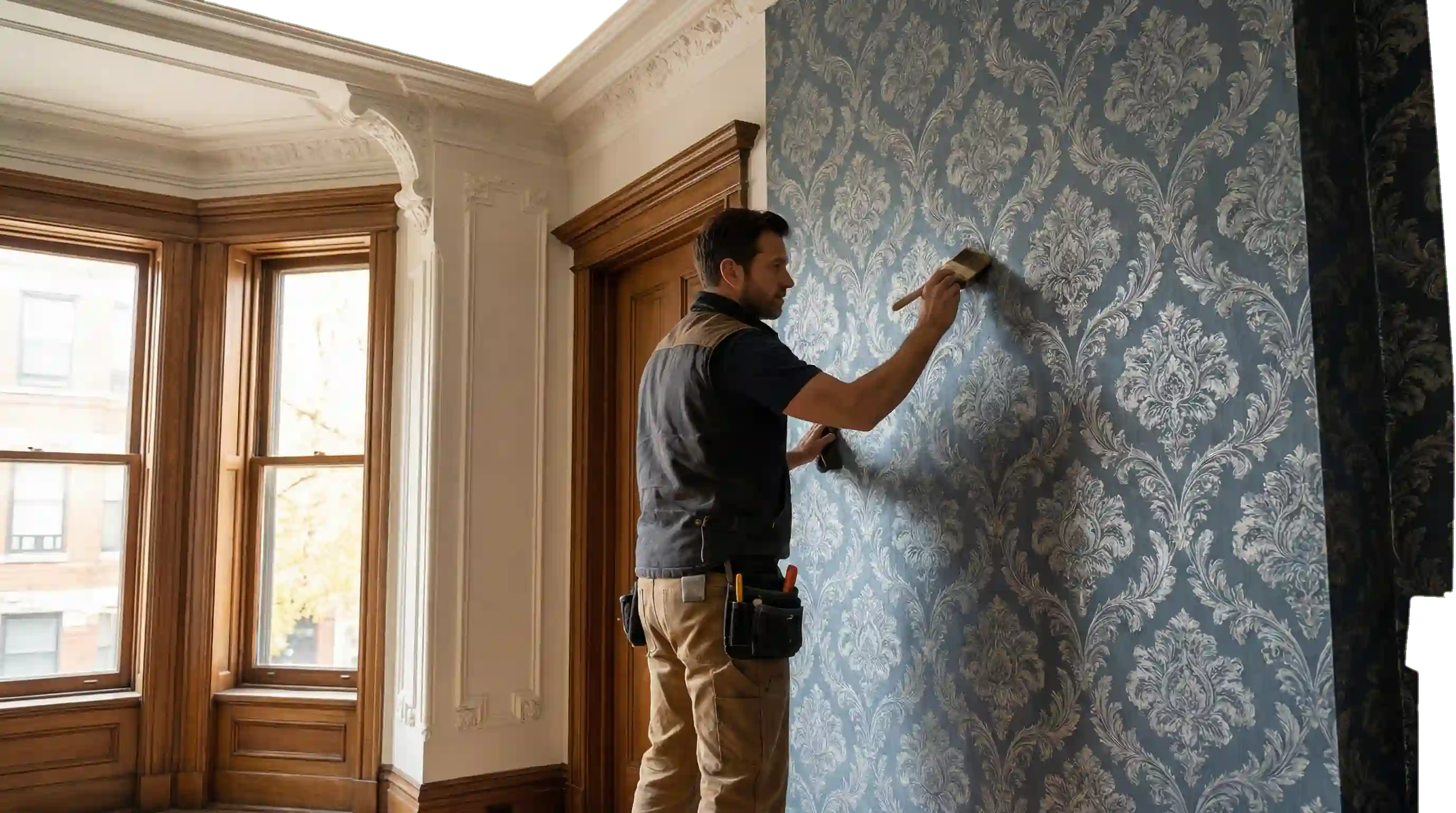 Professional wallpaper removal process in Mission Bay, San Francisco